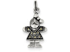 FJC Finejewelers Sterling Silver Girl Charm