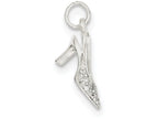 FJC Finejewelers Sterling Silver Cubic Zirconia High Heel Charm