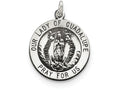 FJC Finejewelers Sterling Silver Our Lady Of Guadalupe Medal Pendant Necklace - Chain Included