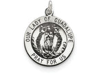 FJC Finejewelers Sterling Silver Our Lady Of Guadalupe Medal Pendant Necklace - Chain Included