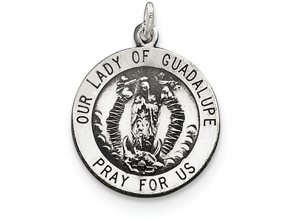 FJC Finejewelers Sterling Silver Our Lady Of Guadalupe Medal Pendant Necklace - Chain Included
