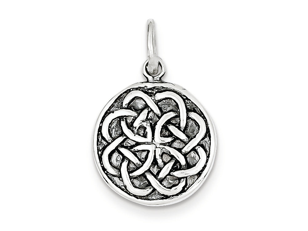 FJC Finejewelers Sterling Silver Antiqued Celtic Knot Charm