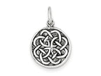 FJC Finejewelers Sterling Silver Antiqued Celtic Knot Charm