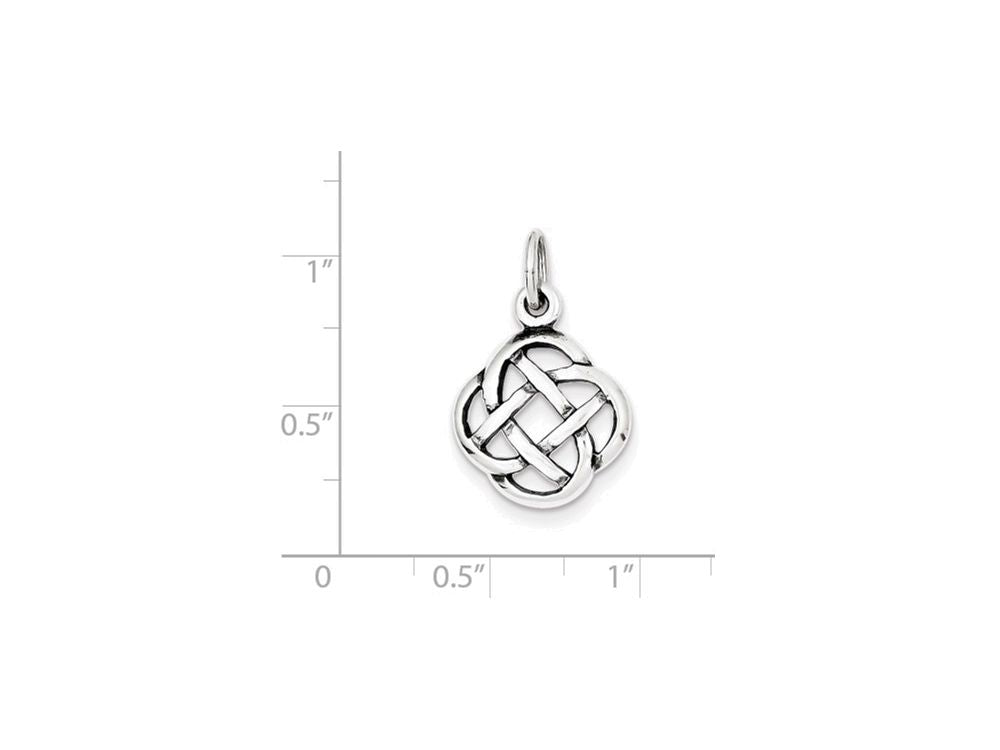 FJC Finejewelers Sterling Silver Antiqued Celtic Knot Charm