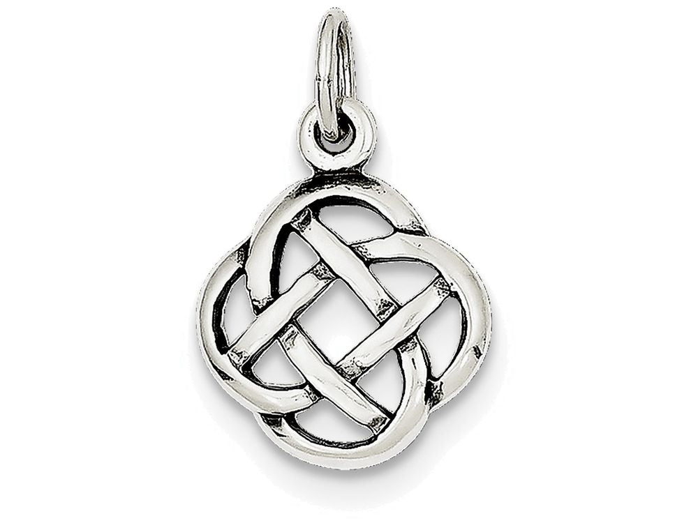 FJC Finejewelers Sterling Silver Antiqued Celtic Knot Charm