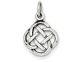 FJC Finejewelers Sterling Silver Antiqued Celtic Knot Charm