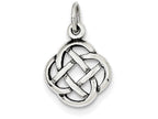 FJC Finejewelers Sterling Silver Antiqued Celtic Knot Charm