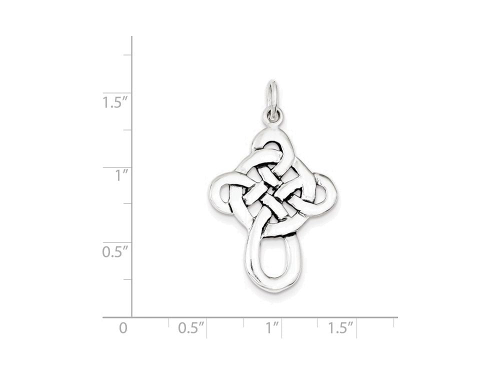FJC Finejewelers Sterling Silver Celtic Cross Pendant Necklace - Chain Included
