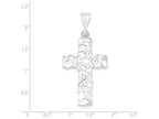 FJC Finejewelers Sterling Silver Nugget Cross Pendant Necklace - Chain Included