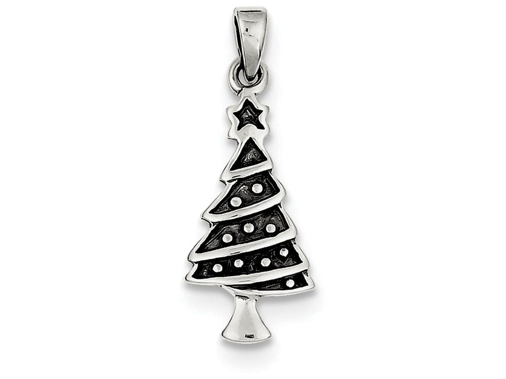 FJC Finejewelers Sterling Silver Christmas Tree Pendant Necklace - Chain Included