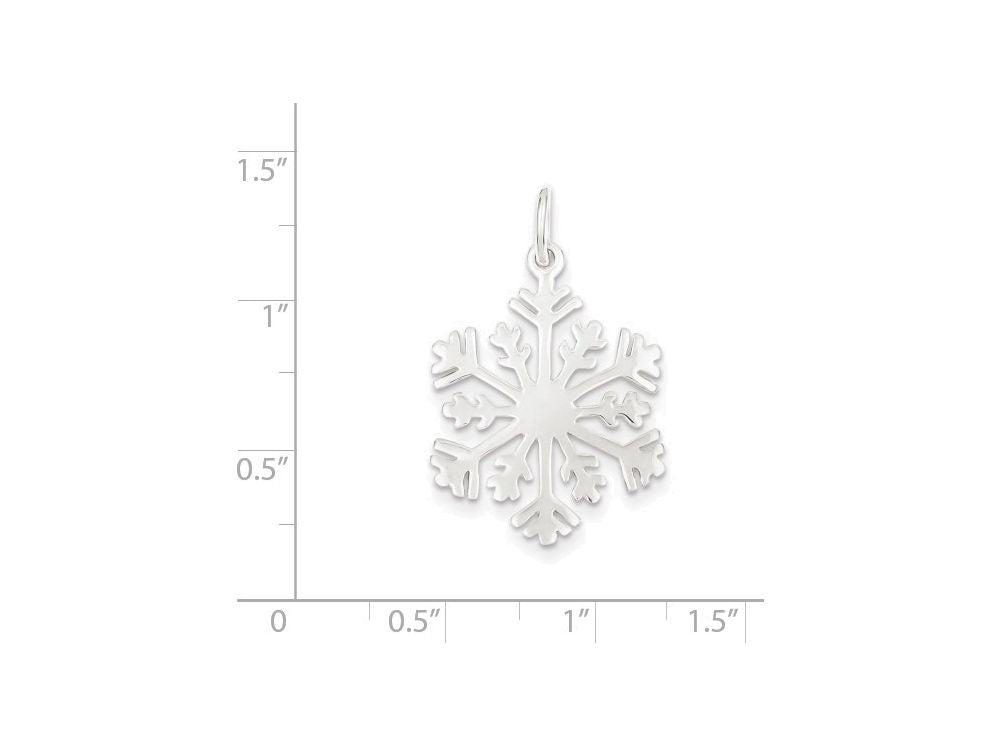 FJC Finejewelers Sterling Silver Polished Snowflake Charm
