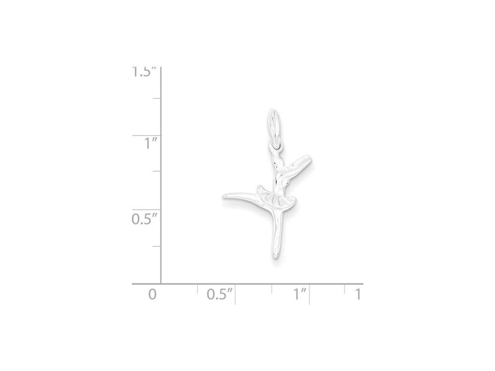 FJC Finejewelers Sterling Silver Ballerina Charm