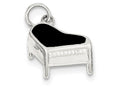 FJC Finejewelers Sterling Silver Enameled Piano Charm