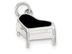 FJC Finejewelers Sterling Silver Enameled Piano Charm