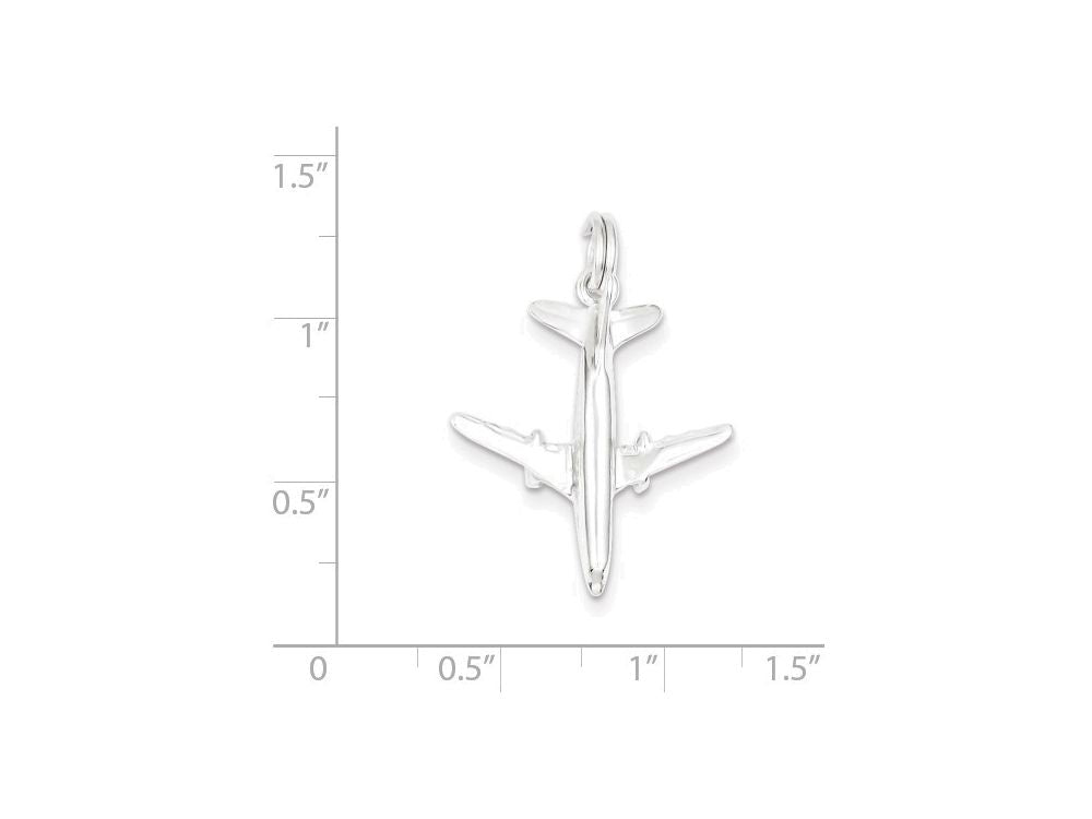 FJC Finejewelers Sterling Silver Airplane Charm
