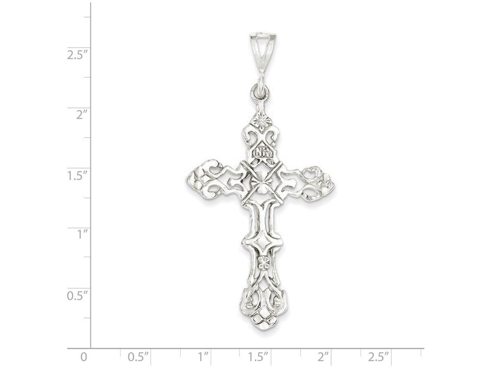 FJC Finejewelers Sterling Silver Inri Cross Pendant Necklace - Chain Included