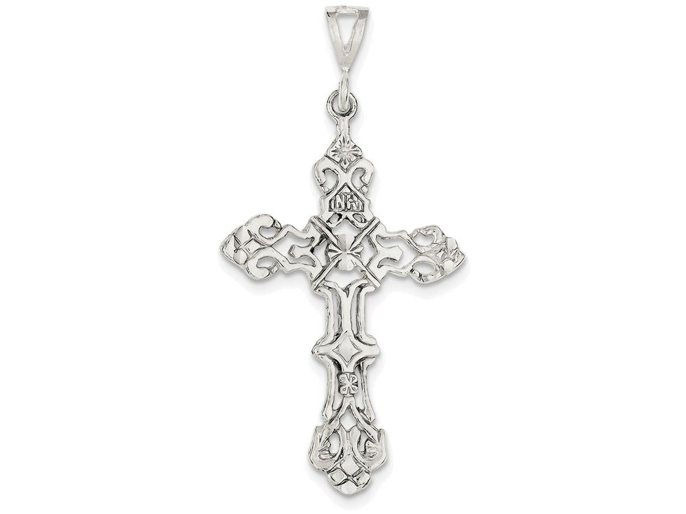 FJC Finejewelers Sterling Silver Inri Cross Pendant Necklace - Chain Included