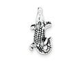 FJC Finejewelers Sterling Silver Antiqued Alligator Pendant Necklace - Chain Included