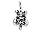 FJC Finejewelers Sterling Silver Antiqued Sea Turtle Pendant Necklace - Chain Included