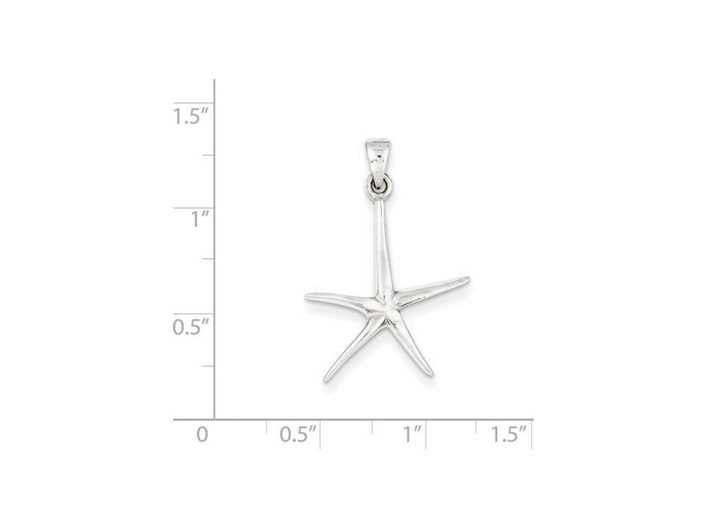 FJC Finejewelers Sterling Silver Starfish Pendant Necklace - Chain Included