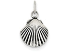 FJC Finejewelers Sterling Silver Antiqued Sea Shell Charm