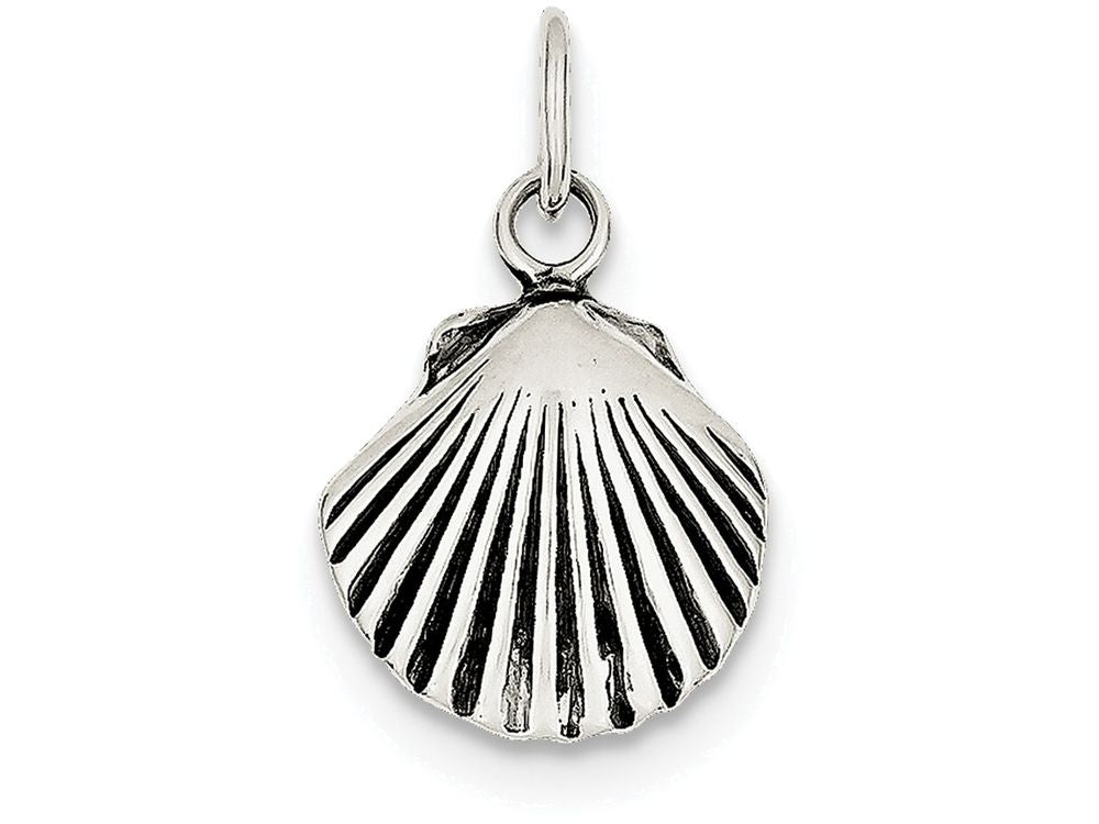 FJC Finejewelers Sterling Silver Antiqued Sea Shell Charm
