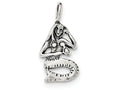 FJC Finejewelers Sterling Silver Antiqued Mermaid Pendant Necklace - Chain Included