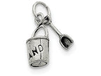 FJC Finejewelers Sterling Silver Antiqued Sand Bucket And Shovel Charm