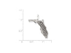 FJC Finejewelers Sterling Silver Antiqued Florida State Charm