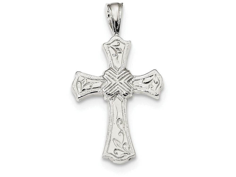 FJC Finejewelers Sterling Silver Cross Pendant Necklace - Chain Included
