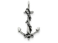 FJC Finejewelers Sterling Silver 3D Antiqued Anchor And Rope Pendant Necklace - Chain Included