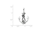 FJC Finejewelers Sterling Silver Antiqued Anchor And Rope Pendant Necklace - Chain Included