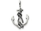 FJC Finejewelers Sterling Silver Antiqued Anchor And Rope Pendant Necklace - Chain Included