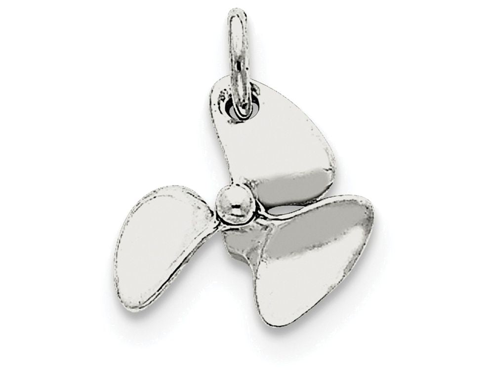 FJC Finejewelers Sterling Silver 3D Antiqued Boat Propeller Charm