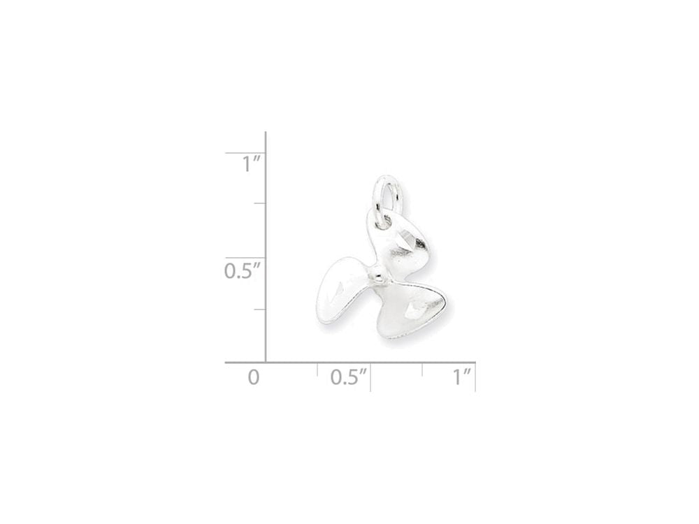 FJC Finejewelers Sterling Silver 3D D/c Boat Propeller Charm