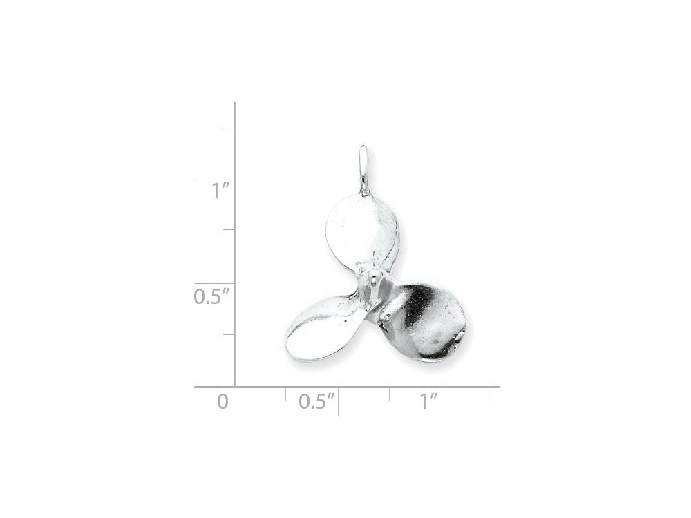 FJC Finejewelers Sterling Silver 3D Antiqued Large Boat Propeller Charm