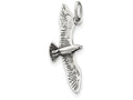 FJC Finejewelers Sterling Silver Antiqued Wing Spread Seagull Charm