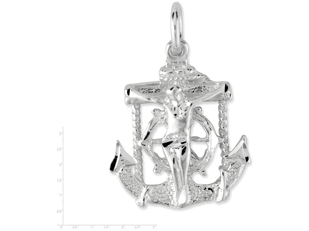 FJC Finejewelers Sterling Silver Mariner Cross Pendant Necklace - Chain Included