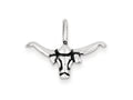 FJC Finejewelers Sterling Silver Bull W/horns Pendant Necklace - Chain Included