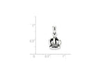 FJC Finejewelers Sterling Silver Antiqued Crown Pendant Necklace - Chain Included