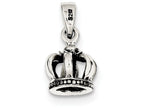 FJC Finejewelers Sterling Silver Antiqued Crown Pendant Necklace - Chain Included