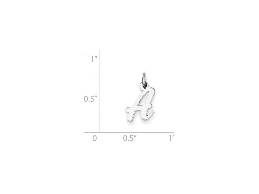 FJC Finejewelers Sterling Silver Small Script Initial A Charm