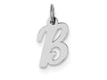 FJC Finejewelers Sterling Silver Small Script Initial B Charm