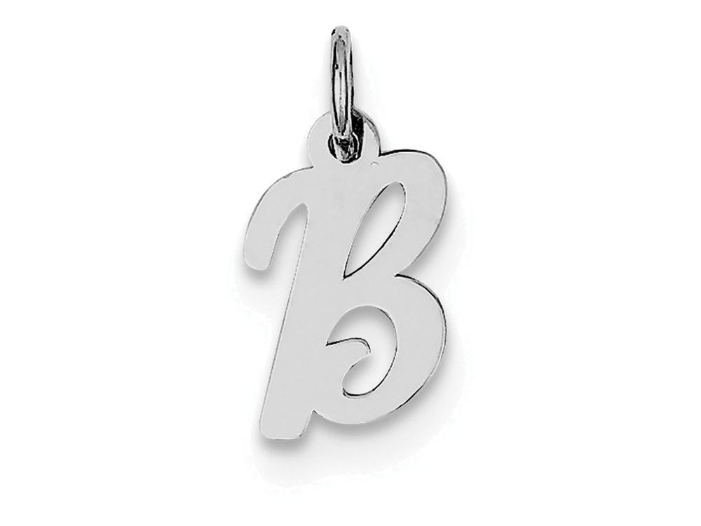 FJC Finejewelers Sterling Silver Small Script Initial B Charm