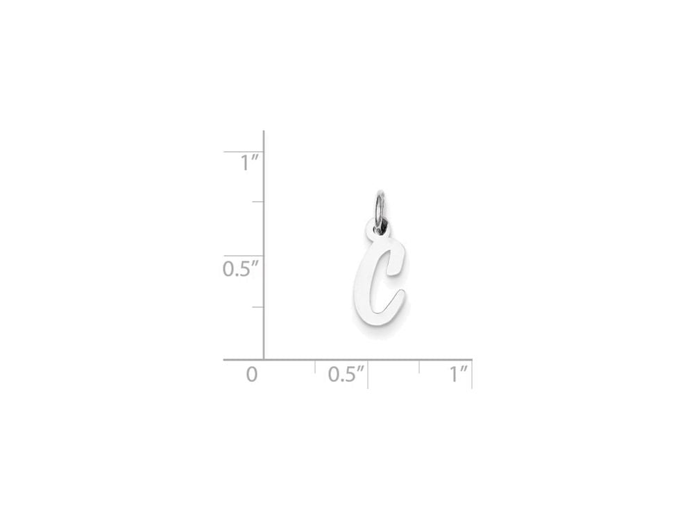 FJC Finejewelers Sterling Silver Small Script Initial C Charm