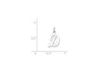 FJC Finejewelers Sterling Silver Small Script Initial D Charm