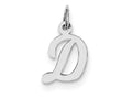 FJC Finejewelers Sterling Silver Small Script Initial D Charm