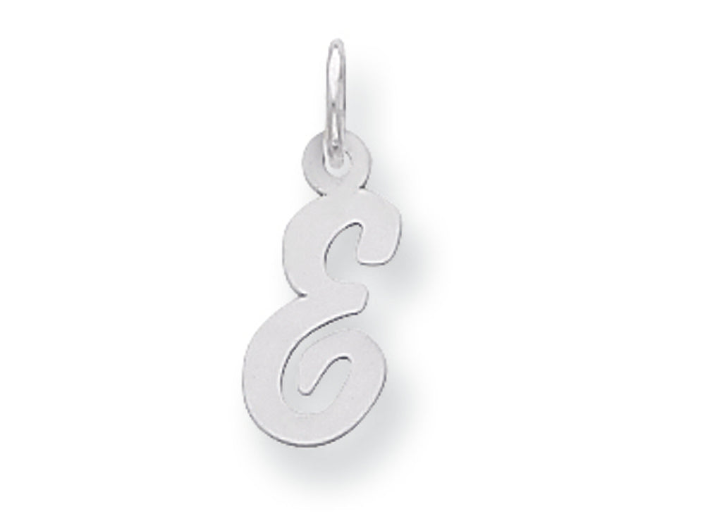 FJC Finejewelers Sterling Silver Small Script Initial E Charm