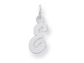 FJC Finejewelers Sterling Silver Small Script Initial E Charm