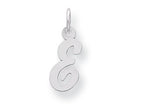 FJC Finejewelers Sterling Silver Small Script Initial E Charm